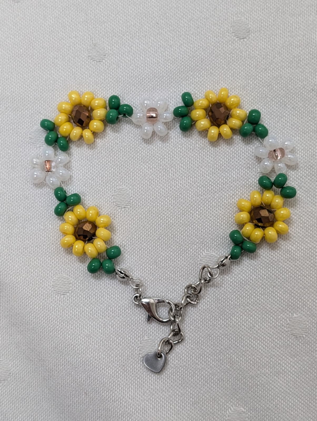 Golden Sun-Sunflower Beaded Bracelet