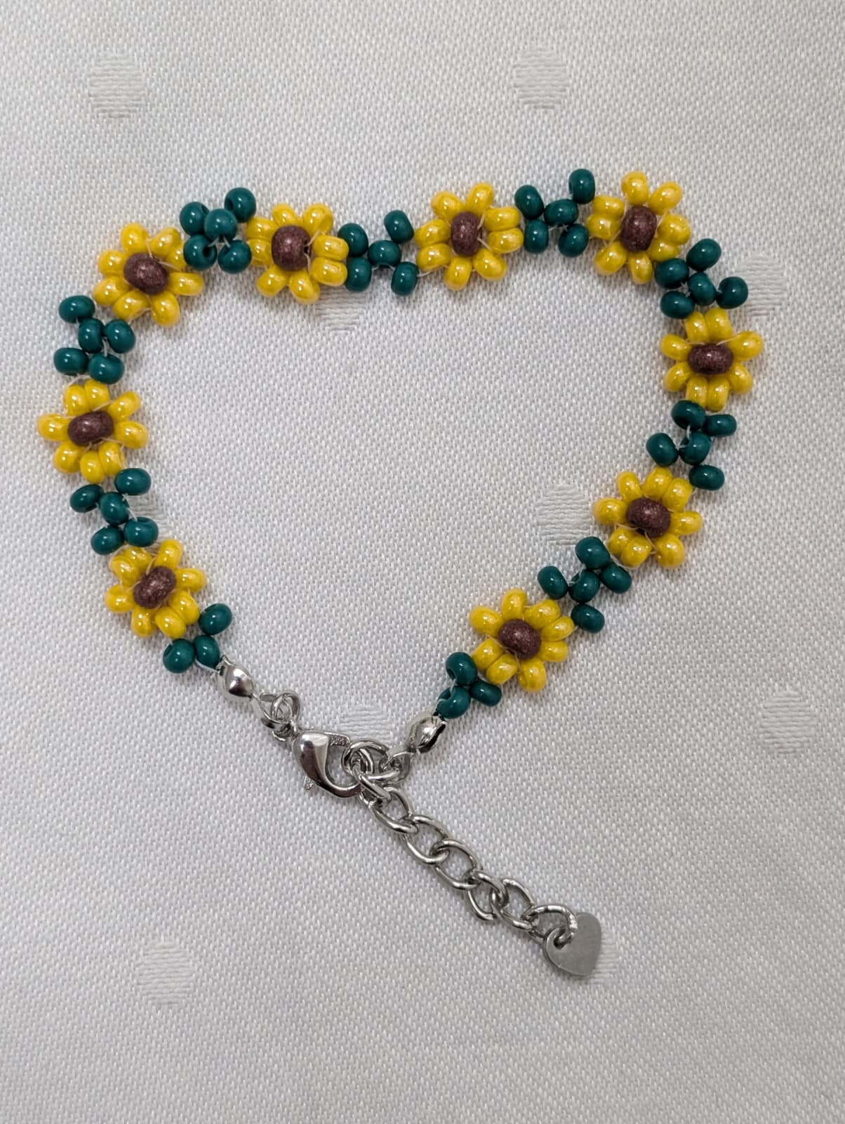 Sunlit Meadow-Sunflower Beaded Bracelet